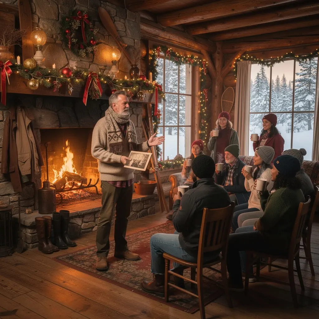 Zespół planujący wycieczki dziedzictwa w malowniczej wiejskiej scenerii USA.