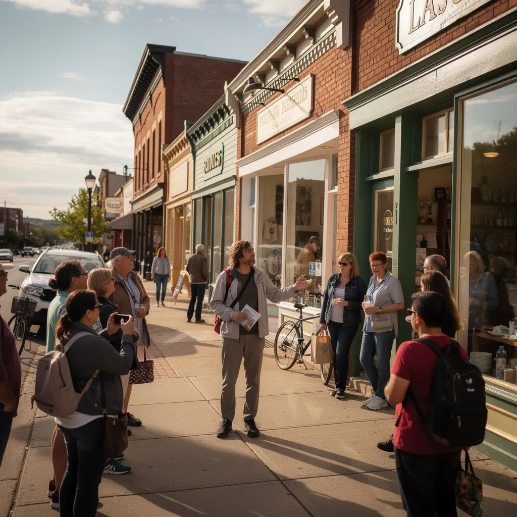 Słoneczny wschód słońca nad wiejskim krajobrazem.