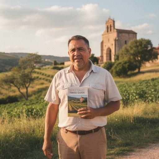 Piesza wycieczka przez spokojne tereny wiejskie o poranku.